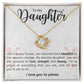 Daughter - Love, Strength & Beauty - Love Knot Necklace