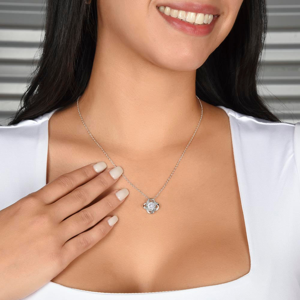 Daughter - Perfect Heart - Love Knot Necklace